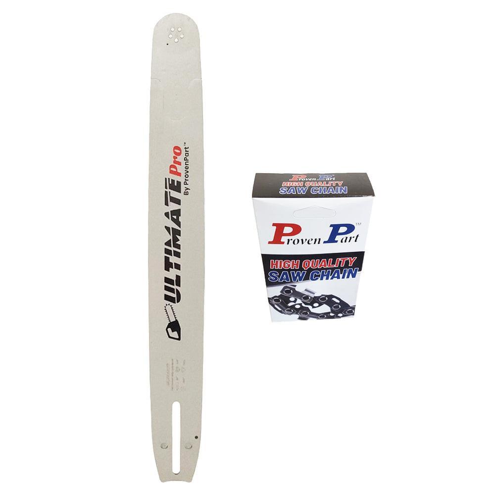 Proven Part 20" Chainsaw Guide Bar And Full Chisel Chain Combo 3/8" .050" 72DL For Husqvarna 596687472