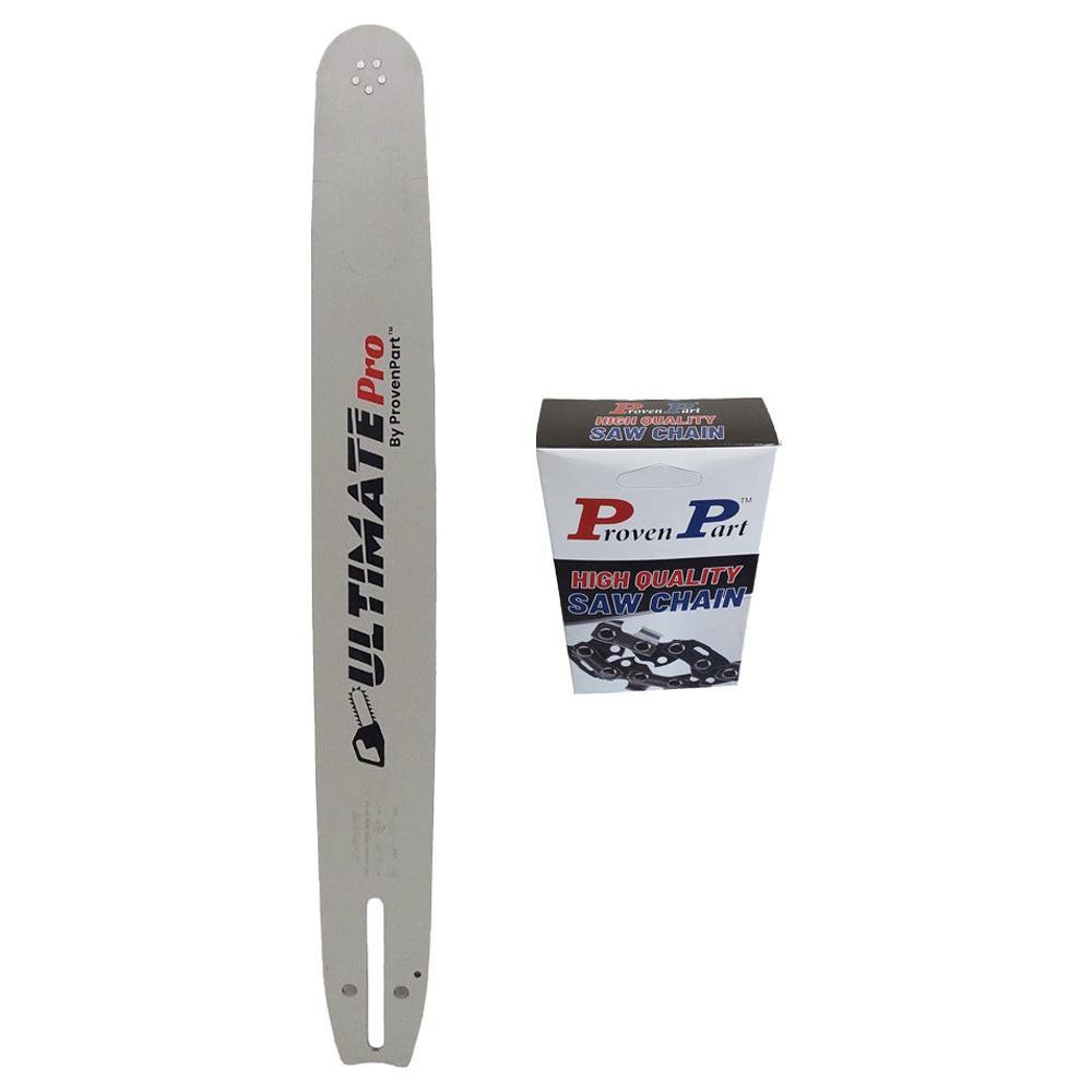 Proven Part 20" Chainsaw Bar And Semi Chisel Chain Combo 3/8" .058" 72DL 208RNDD009