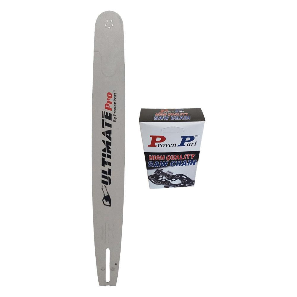 Proven Part 20" Guide Bar With One Chain 3/8" .058" 72 Drive Links RN UH K095 208RNDK095