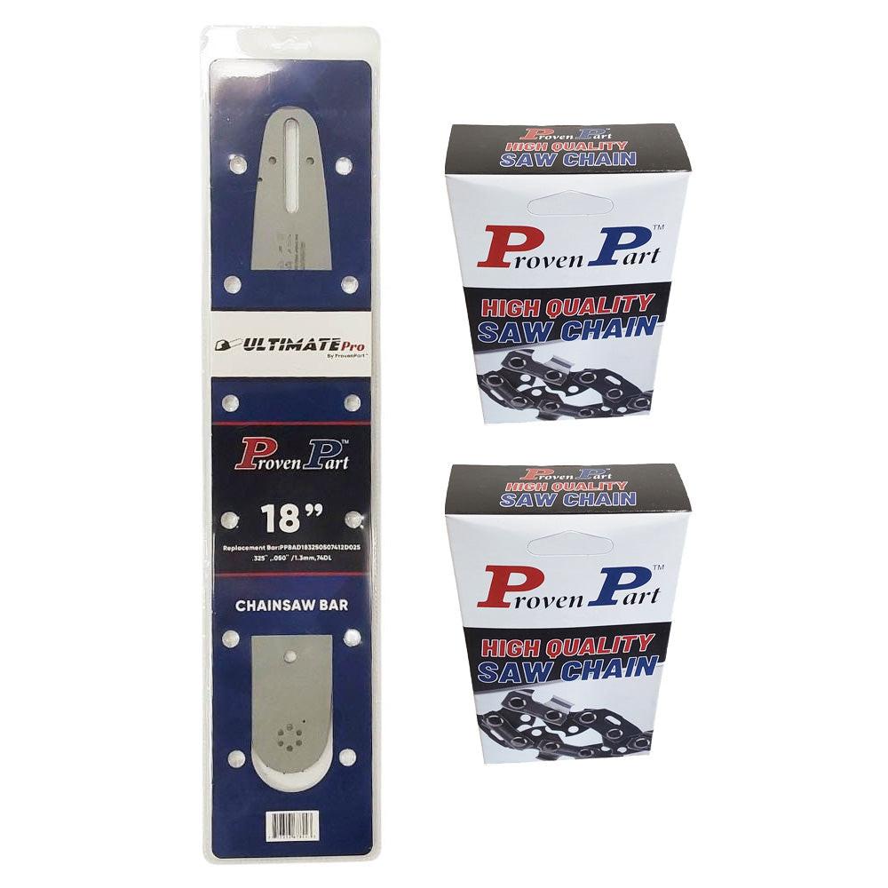 Proven Part 18In Bar and 2 Chains .325 .050 74DL For Stihl MS 280, MS 280 C-BQ, MS 280 CQS, MS 290 180VXLGD025