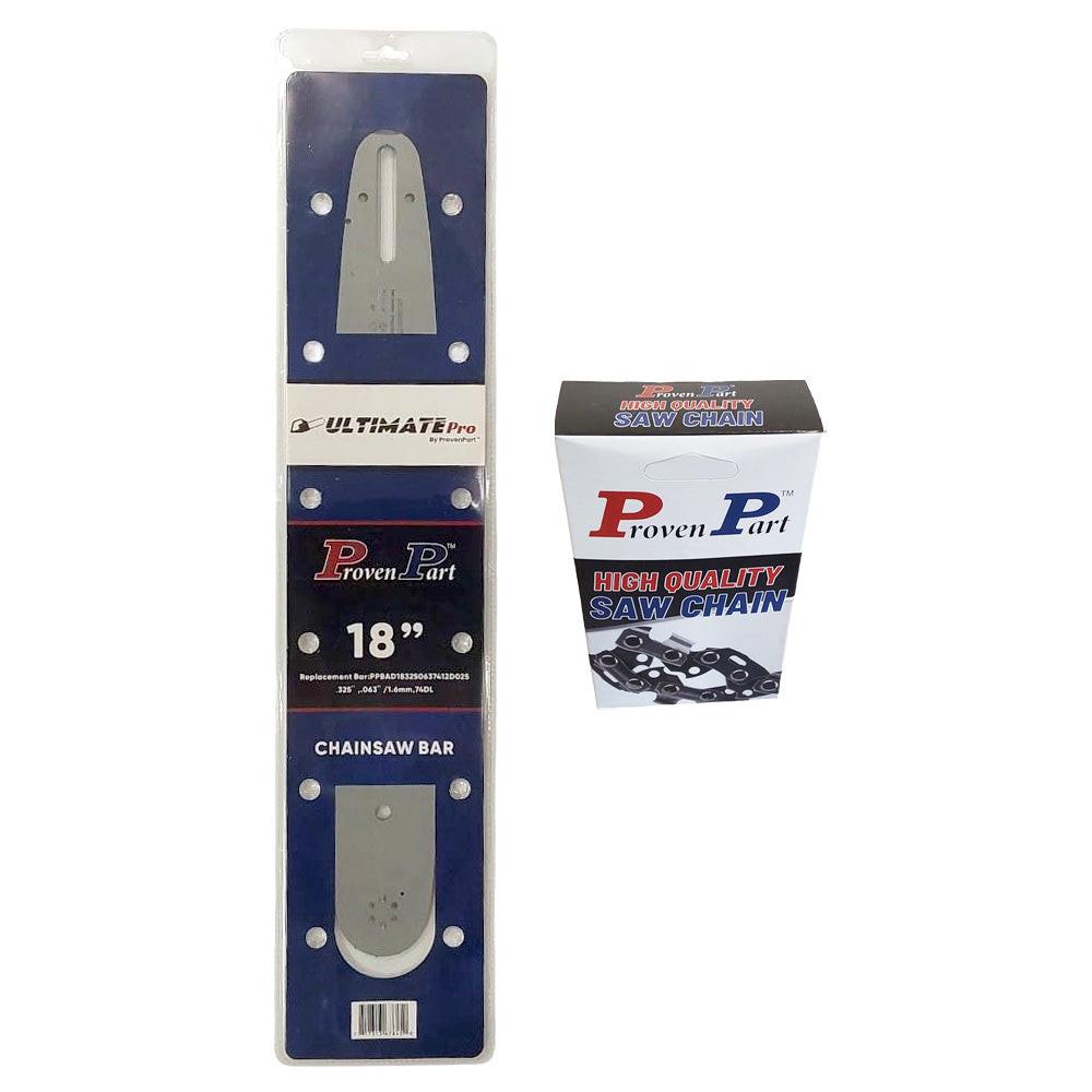 Proven Part 18In Bar and 1 Chain .325 .063 74DL Fits Stihl MS 341, MS 360, MS 360 C, MS 360 Pro, MS 360 183RNBD025