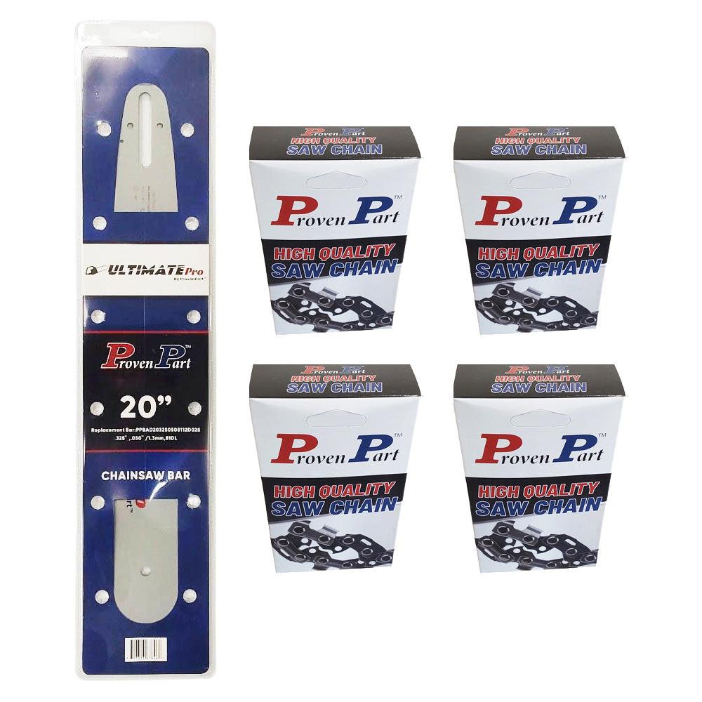 Proven Part 20In Bar and 4 Chains .325 .063 81DL For Stihl MS270,270CQS, MS271, MS280MS, MS290 30030086821