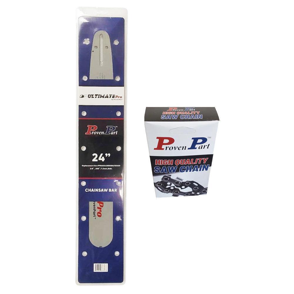 Proven Part 24In Bar and 1 Chain 3/8 .050 84DL Fits Echo CS-7310P, CS-7310PW 240RNDD009