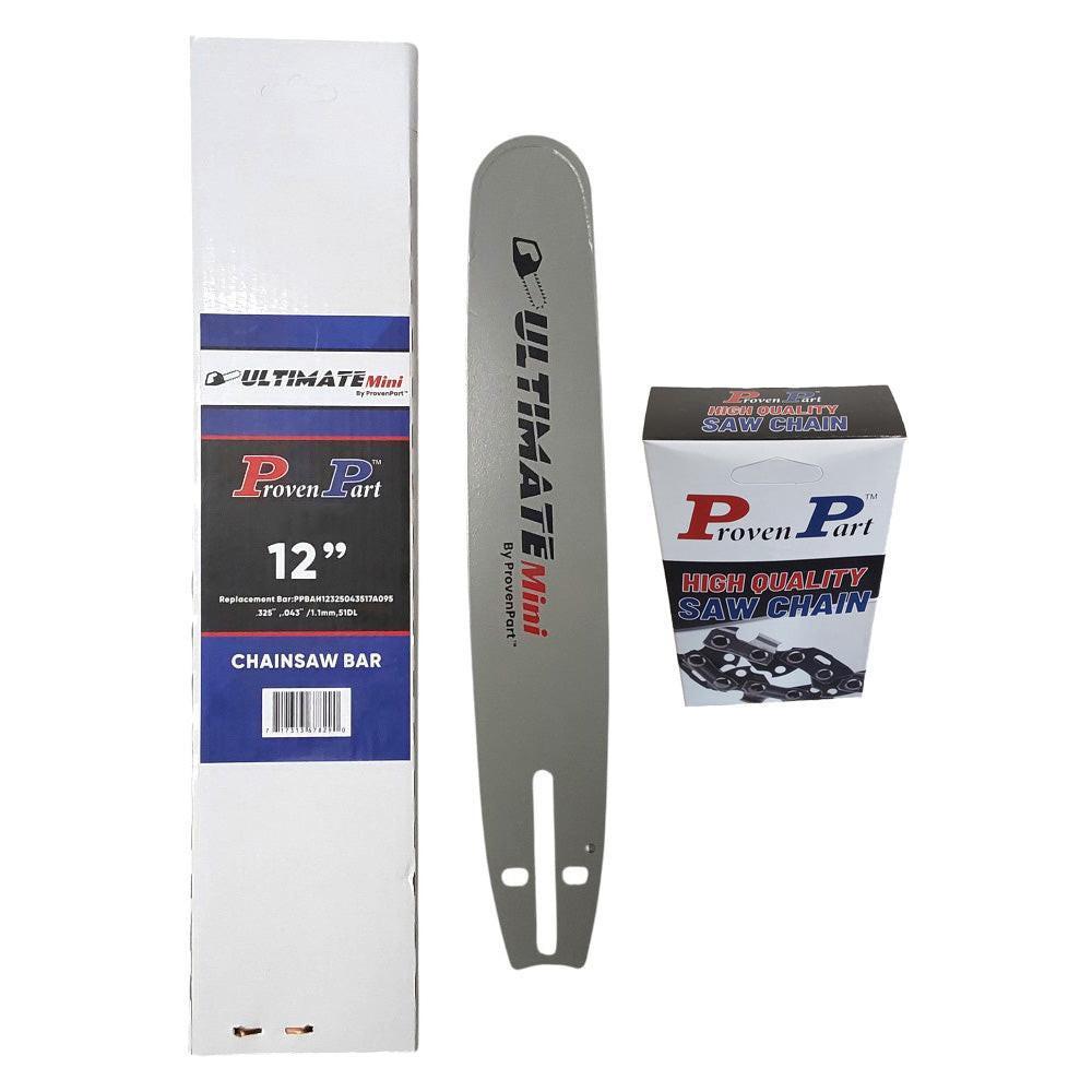 Proven Part 12In Bar and 1 Chain .325 .043 51DL Fits Husqvarna 535i XP, 540i XP, T535I XP, T540 XP MARK III, T540I XPG, T540I XP 593914351