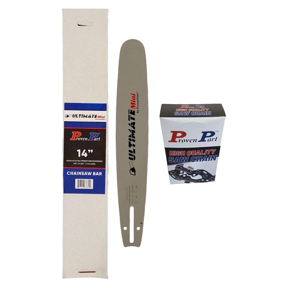 Proven Part 14In Bar and 1 Chain 3/8LP .043 52DL Fits Echo CS-301, CS-302, CS-302S, CS-303T, CS-310, CS-315 14A0CD3752C