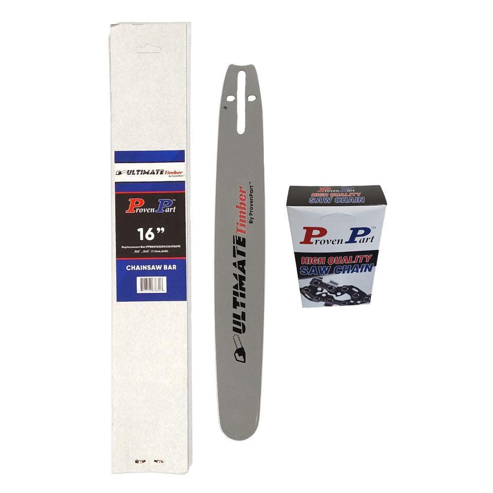 Proven Part 16In Bar and 1 Chain .325 .043 64DL Fits Husqvarna 540iXP, T435, T535I XP, T536 LIXP, T540XP II, 596553664