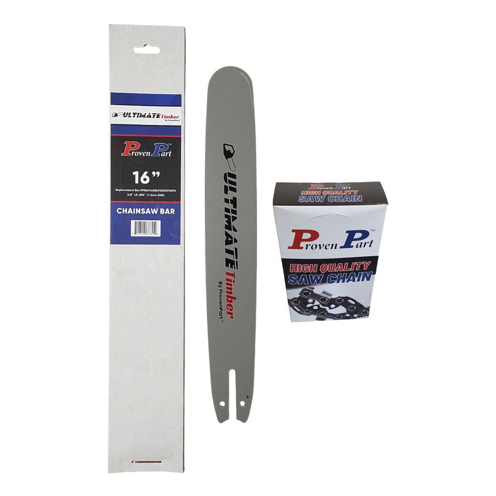 Proven Part 16In Bar and 1 Chain 3/8LP .050 55DL Fits Olympyk 240, 241, 244, 935, OLE 140F, OLE 300 160SDEA074