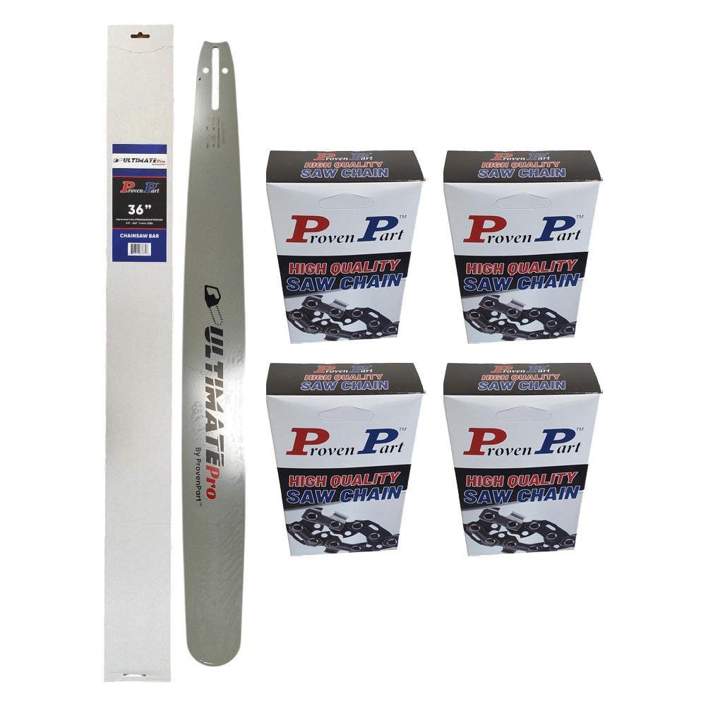 Proven Part 36In Bar And 4 Chains 3/8 .063 115DL Fits Dolmar PS-6400, PS-6400W, 363RNDD009, 608000059 Mount D009