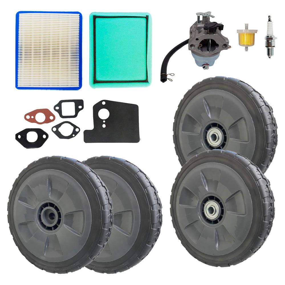 Proven Part Maintenance Kit Air and Pre-Filter Spark Plug Fuel Filter Carburetor Gasket Set Front and Rear Wheels Fits Honda Fits HRR216VKA