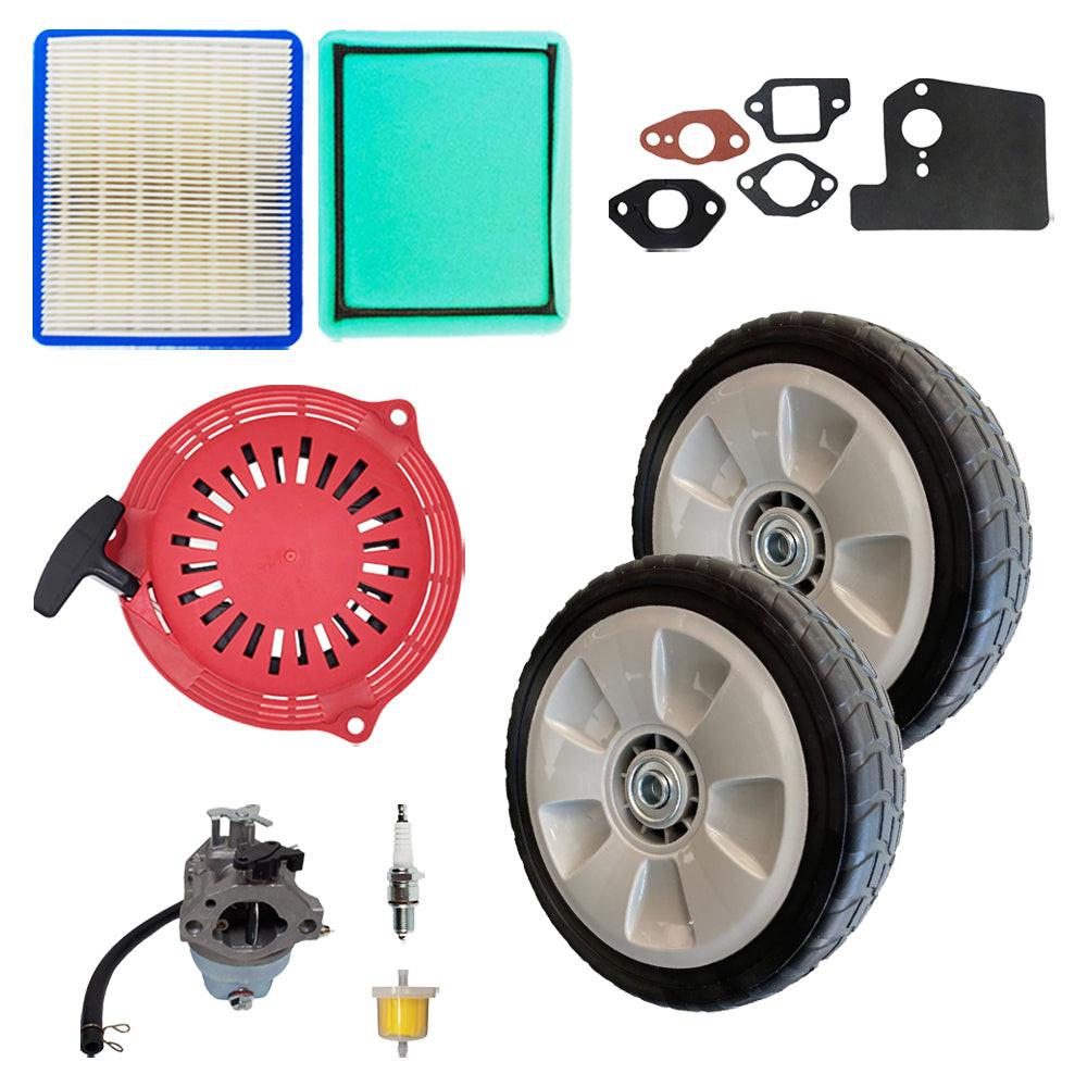 Proven Part Maintenance Kit With Air and Pre-Filter Spark Plug Fuel Filter Carburetor Gasket Set Recoil Rear Wheels Fits Honda HRR216K6, HRR216K7, HRR216K8, HRR216K9, HRR216K4, HRR216K5