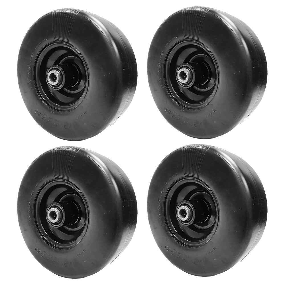 4PK Proven Part No-Flat Tire 11X4-5 Solid Rubber Fits Stander 72460026