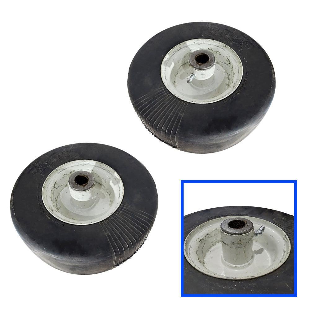 Proven Part 2 Pack 9X3.50X4 White Scratched Up Paint No-Flat Lawn Mower Tire For 1-513648, 103-1224, 103-2171, 51364 Bearing Kit 1-513809, 1-513810, 1-513547