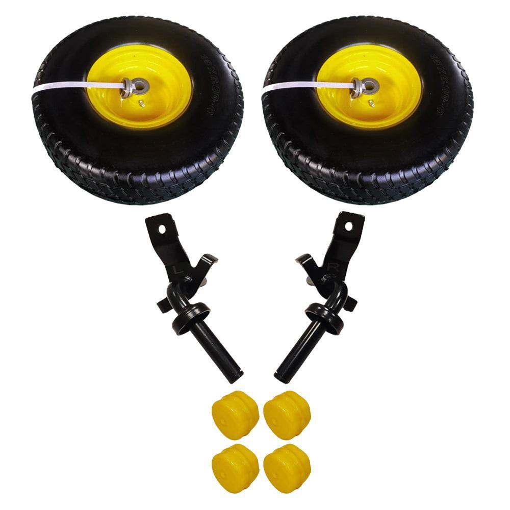 Proven Part 2-Pack Foam Filled Tire and Rim 15x6-6 For John Deere LT133 LA115 D100 With Wheel Spindles