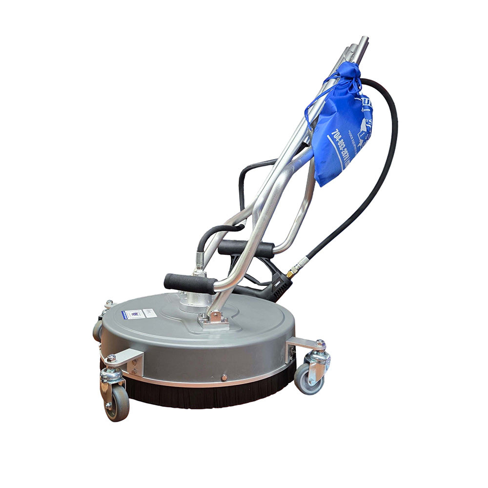 Surface Cleaner 20" 4500PSI SS With Zinc Plated Casters 2 Nozzle Spray Aluminum Rod
