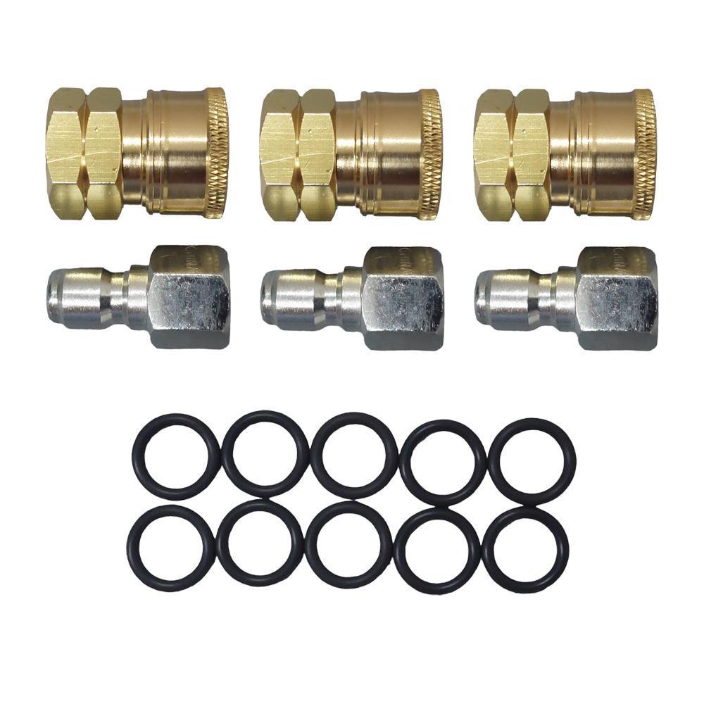 Proven Part 3 PK Quick Connect To 3/8" Female, 3 PK Plug 3/8" Female Stainless, 10 PK 3/8" High Temperature O-Rings