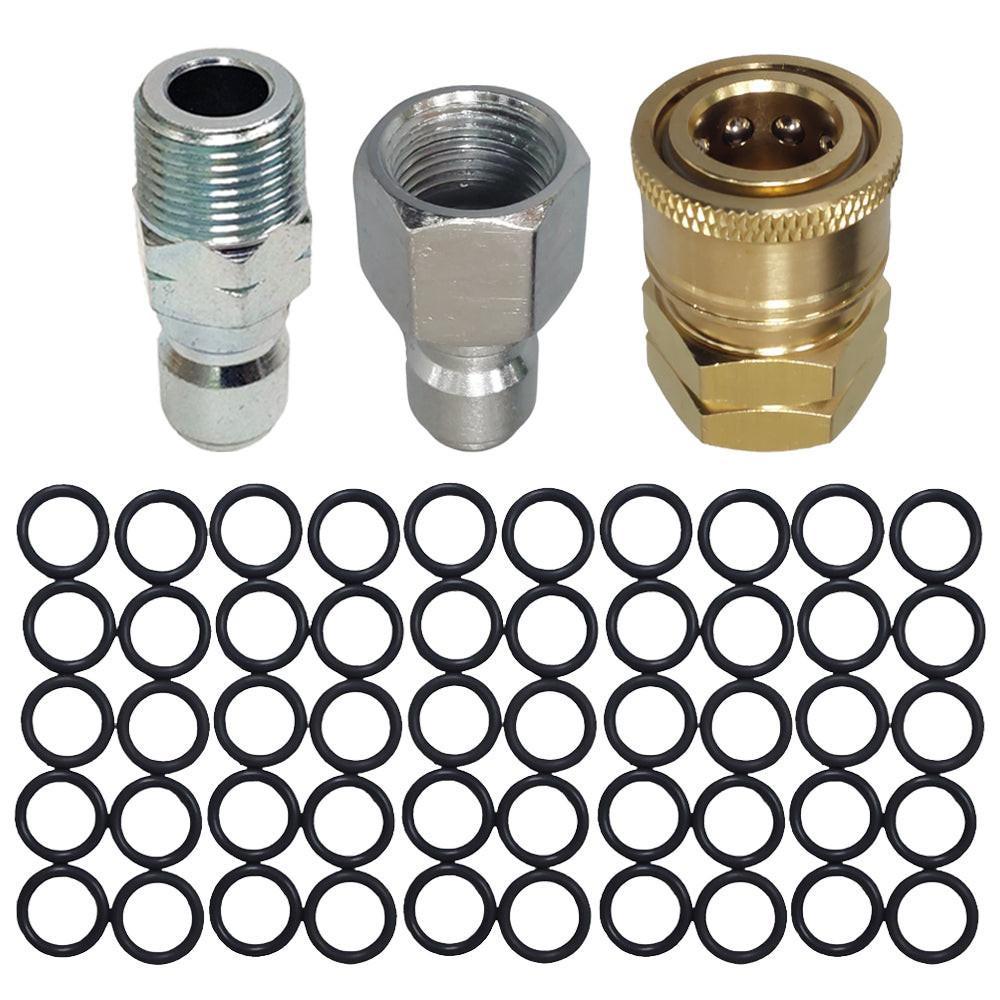 Proven Part Quick Connect To 3/8" Female, Plug 3/8" Female Stainless, 50 PK 3/8" High Temperature O- Rings, 3/8" Male Quick Connect Plug