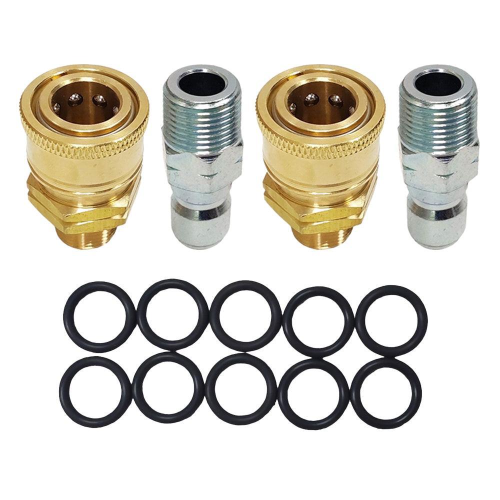 Proven Part 2 PK 3/8" Male Quick Connect Plug, 2 PK 3/8" Quick Connect to 3/8" MNPT, 10 PK 3/8" High Temperature 450°F O-Rings