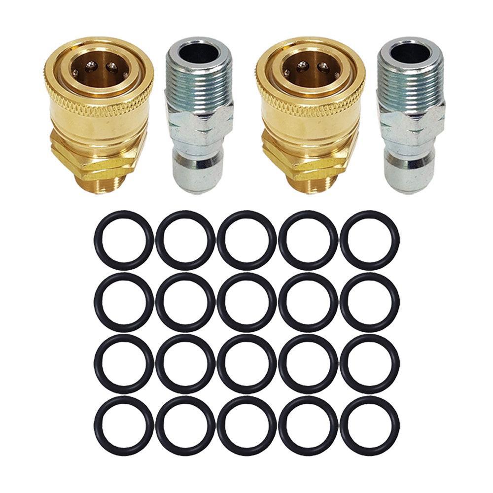 Proven Part 20 Pack O-Rings 3/8" High Temperature 450°F, 2 PK 3/8" Male Quick Connect Plug, 2 PK 3/8" Quick Connect to 3/8" MNPT