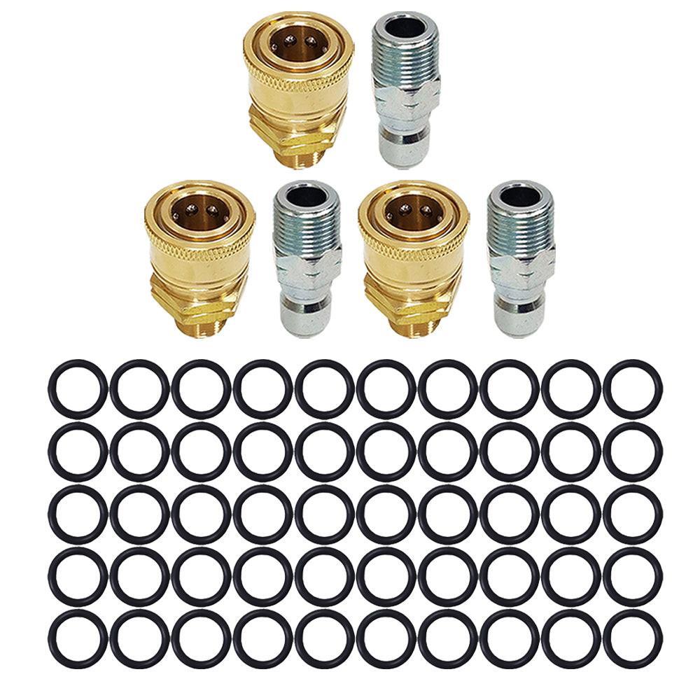 Proven Part 3/8" Male Quick Connect Plug, 3/8" Quick Connect to 3/8" MNPT, 3/8" High Temperature 450°F O-Ring Quick Connect Repair