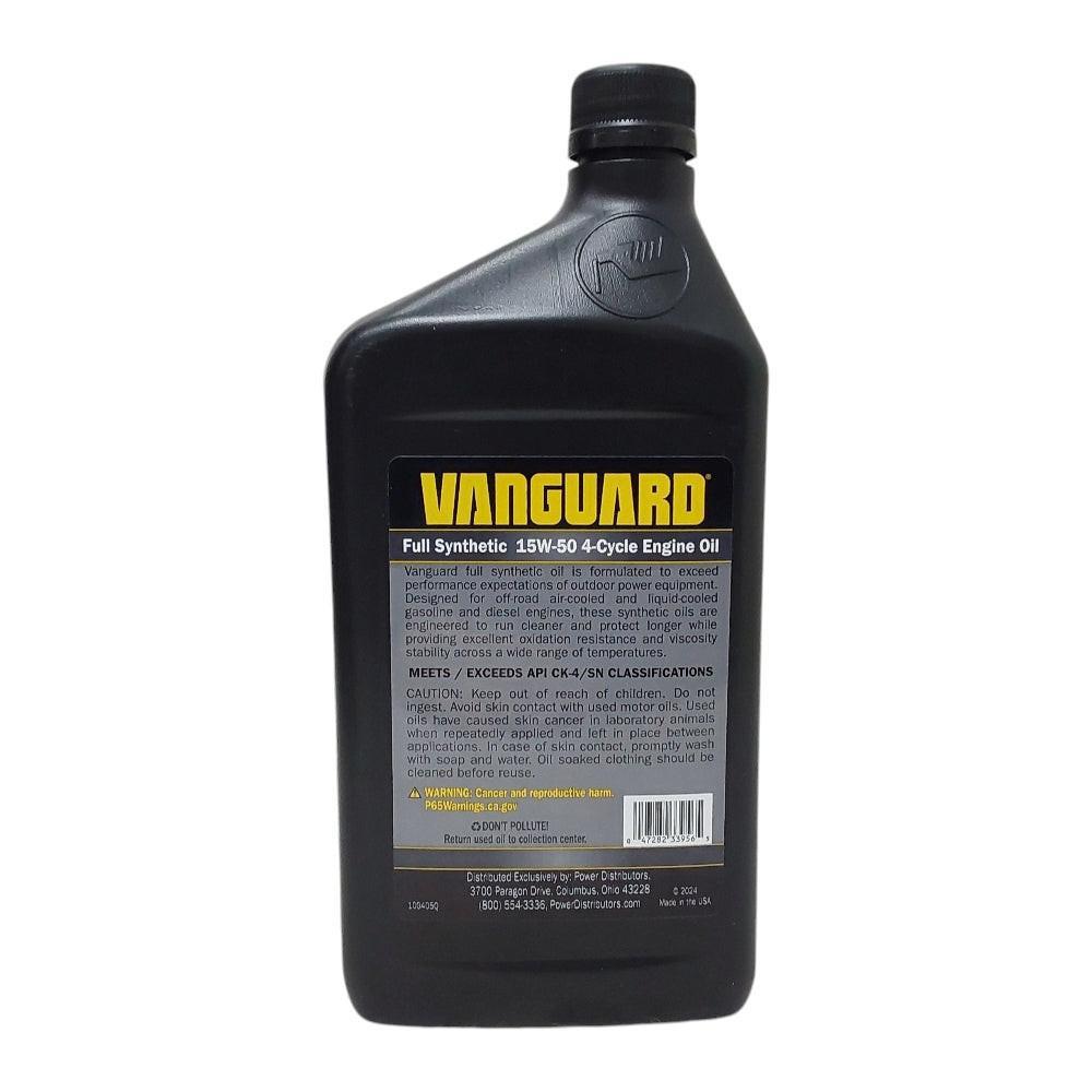 Aceite de motor totalmente sintético Briggs &amp; Stratton Vanguard 15W-50, 1 cuarto de galón (100405Q)