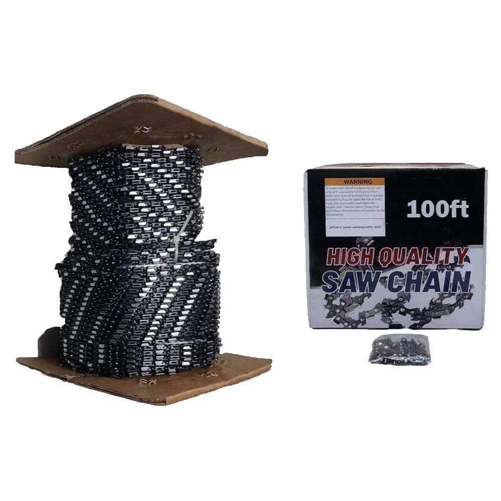 Proven Part 100Ft Roll Chainsaw Chain Semi-Chisel 2400DL Pitch 1/4" Gauge .050".