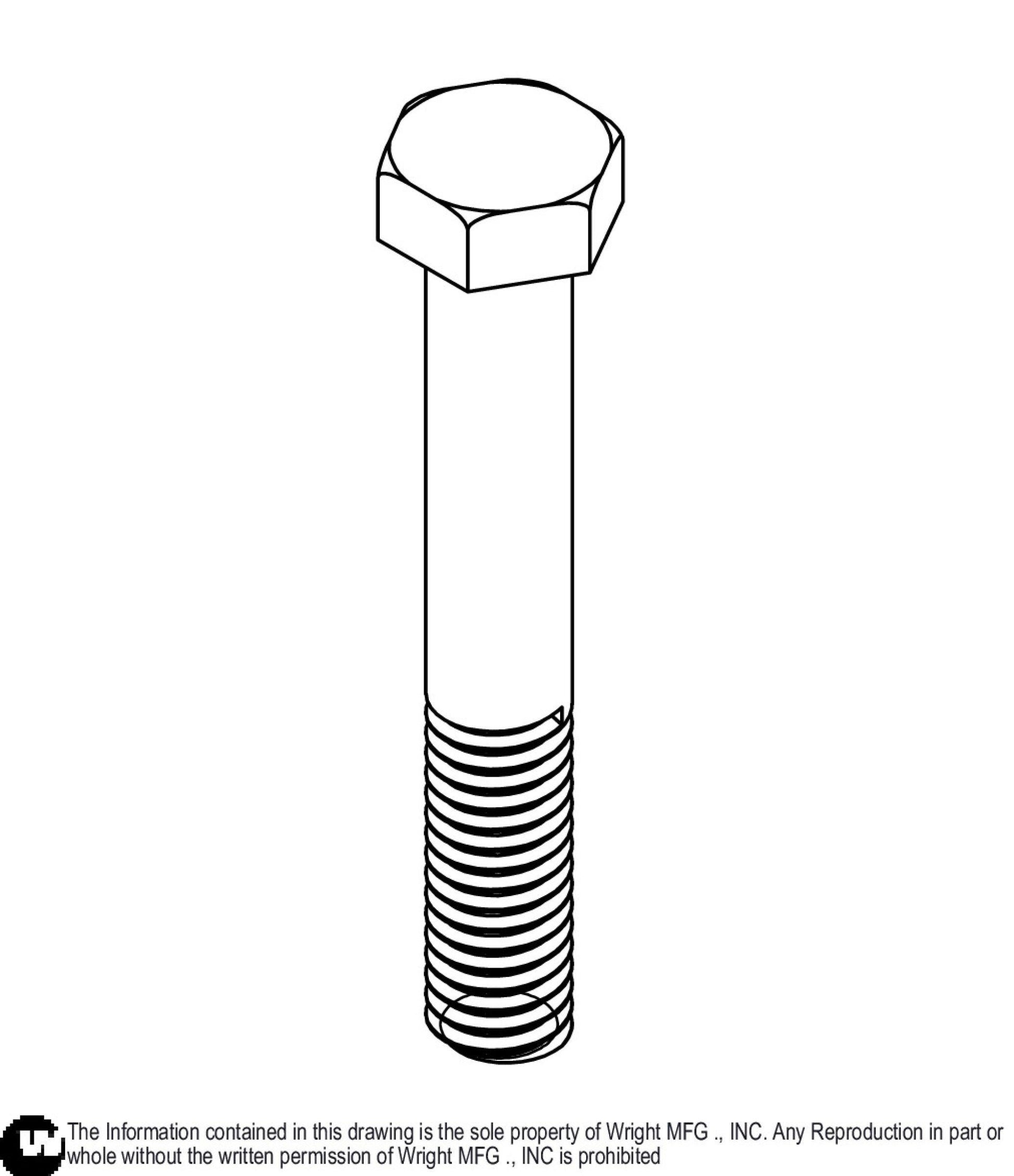 Hex Bolt 3/8-16 x 2 1/2 Z5 11990004.