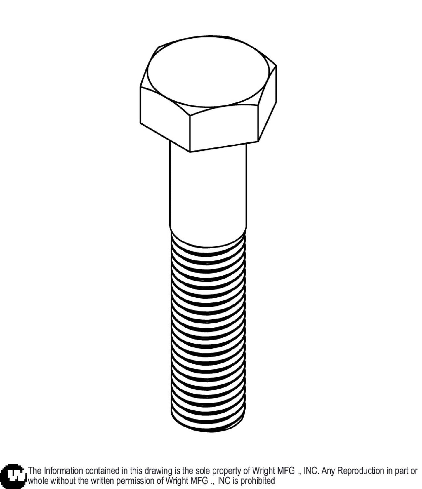 Bolt 5/16-24 x 1-1/2 GR 5 Zinc 11990009.