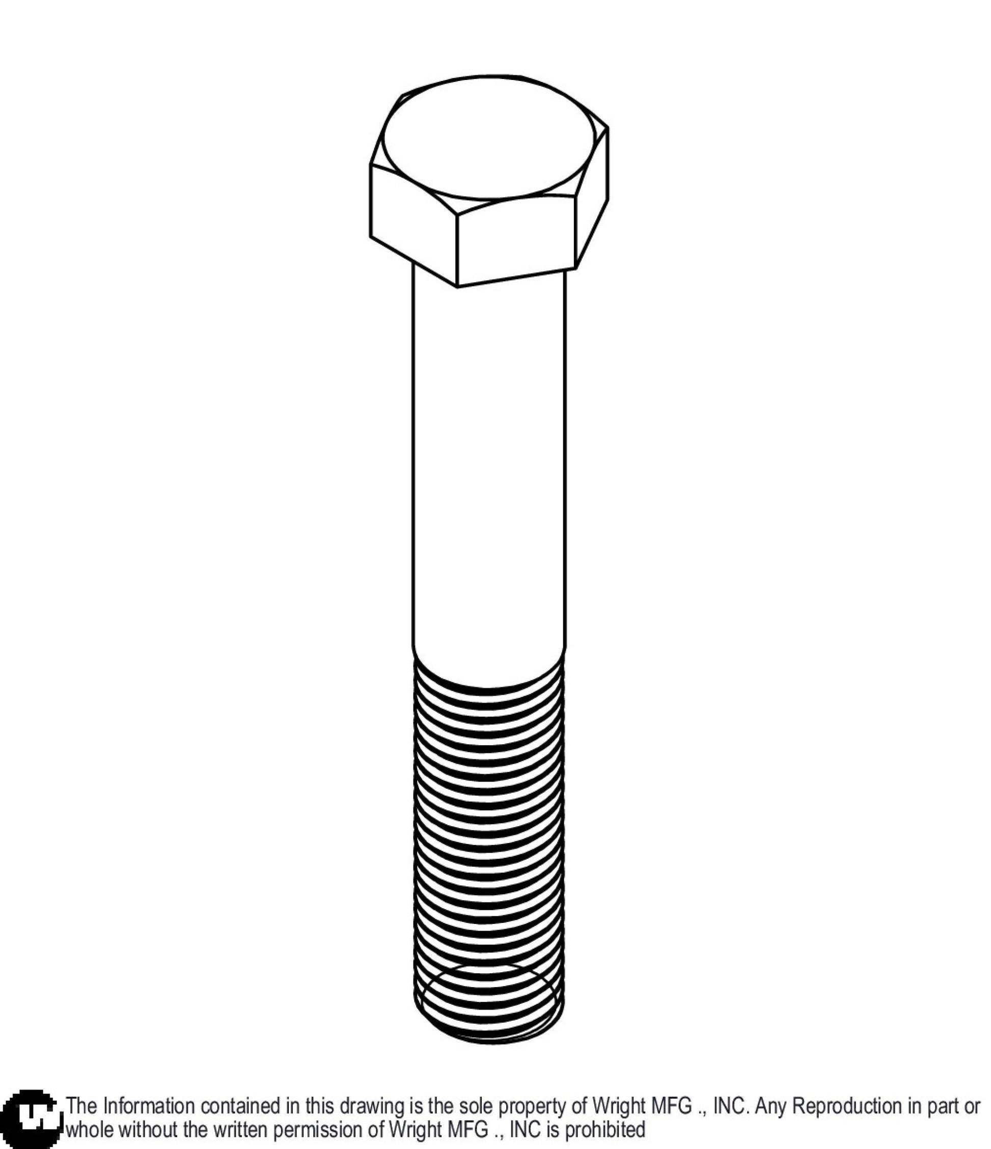 Bolt 7/16-20 x 2-3/4 Gr5 Zinc 11990010.