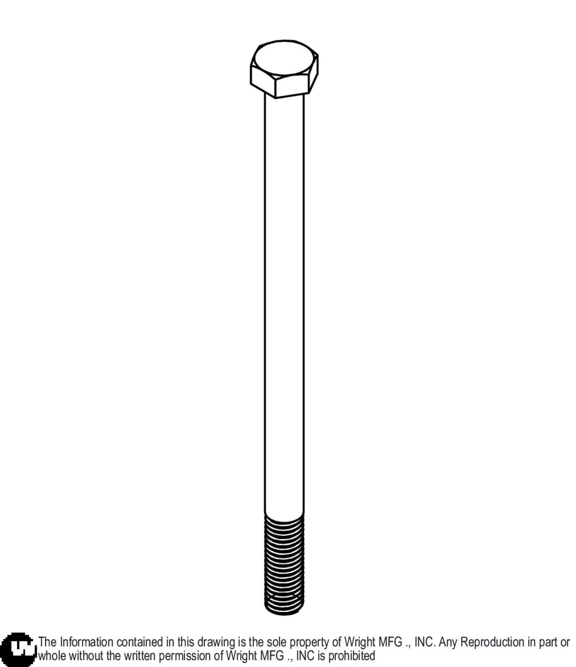 Hex Bolt 5/8-11x 10 Z5-Stander 48/52/61 11990014.