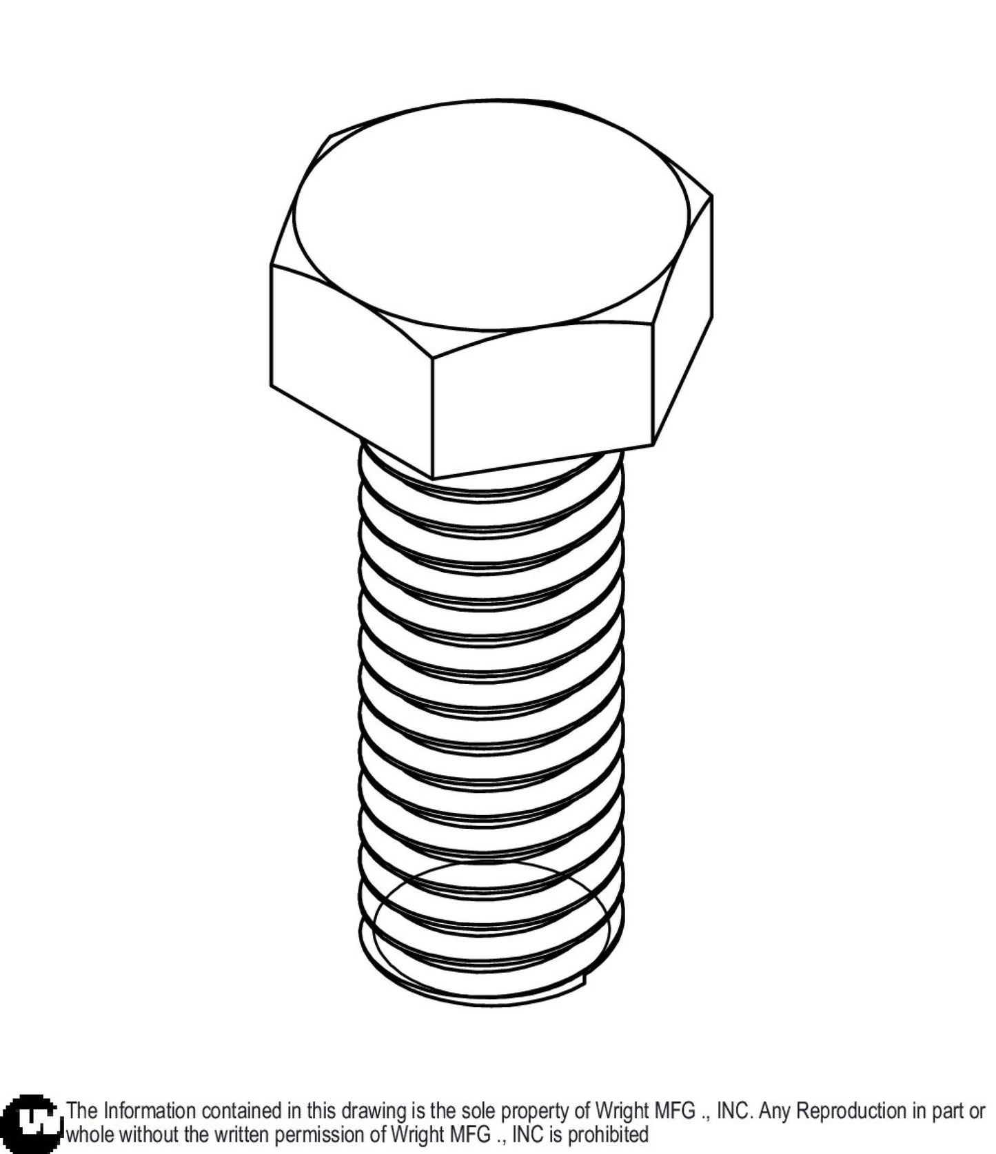 Hex Head Bolt 3/8-16 x 1 ZGR5 11990026.