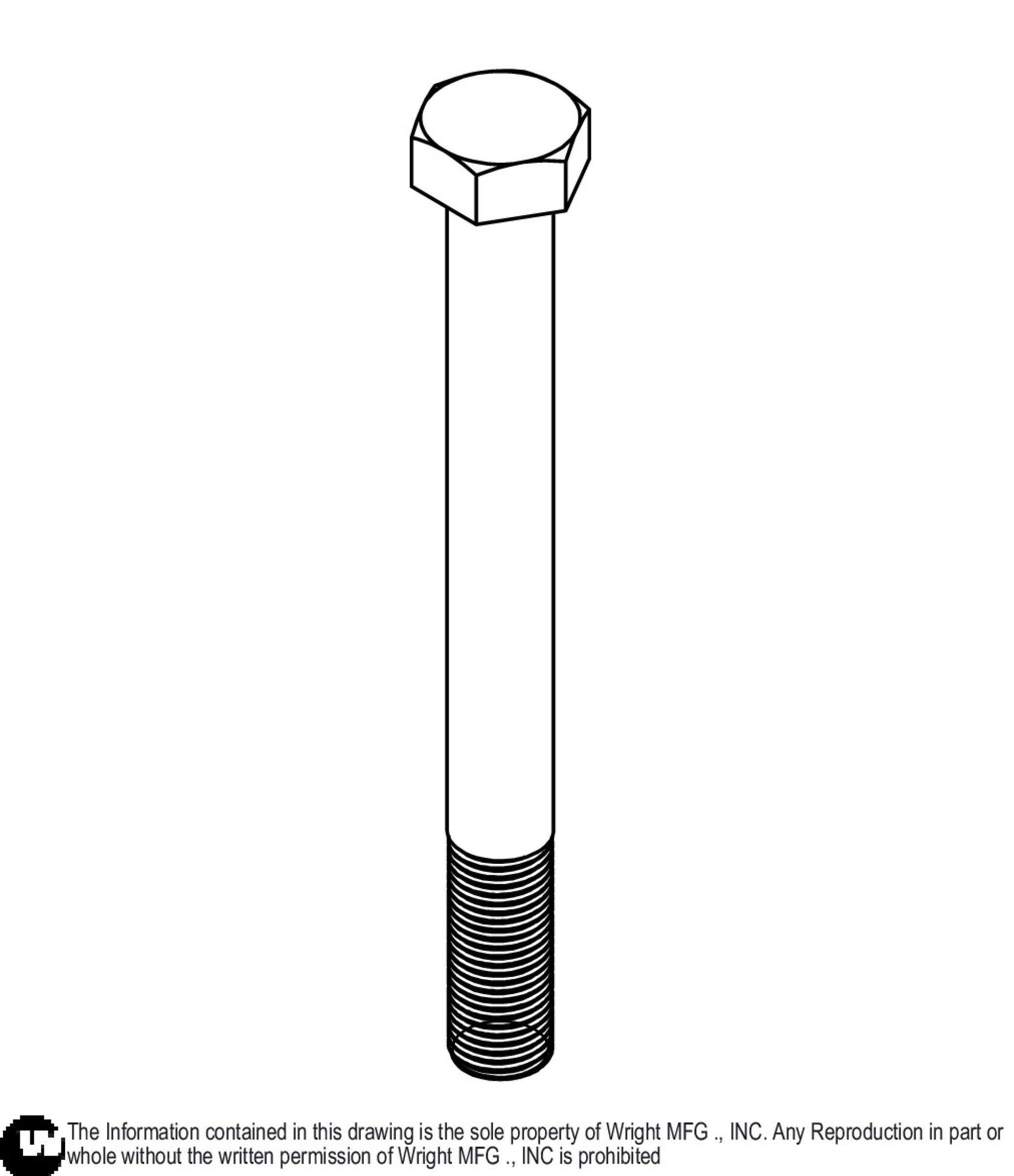 Hex Head Bolt 1/2-20 x 5 Z5 11990029.