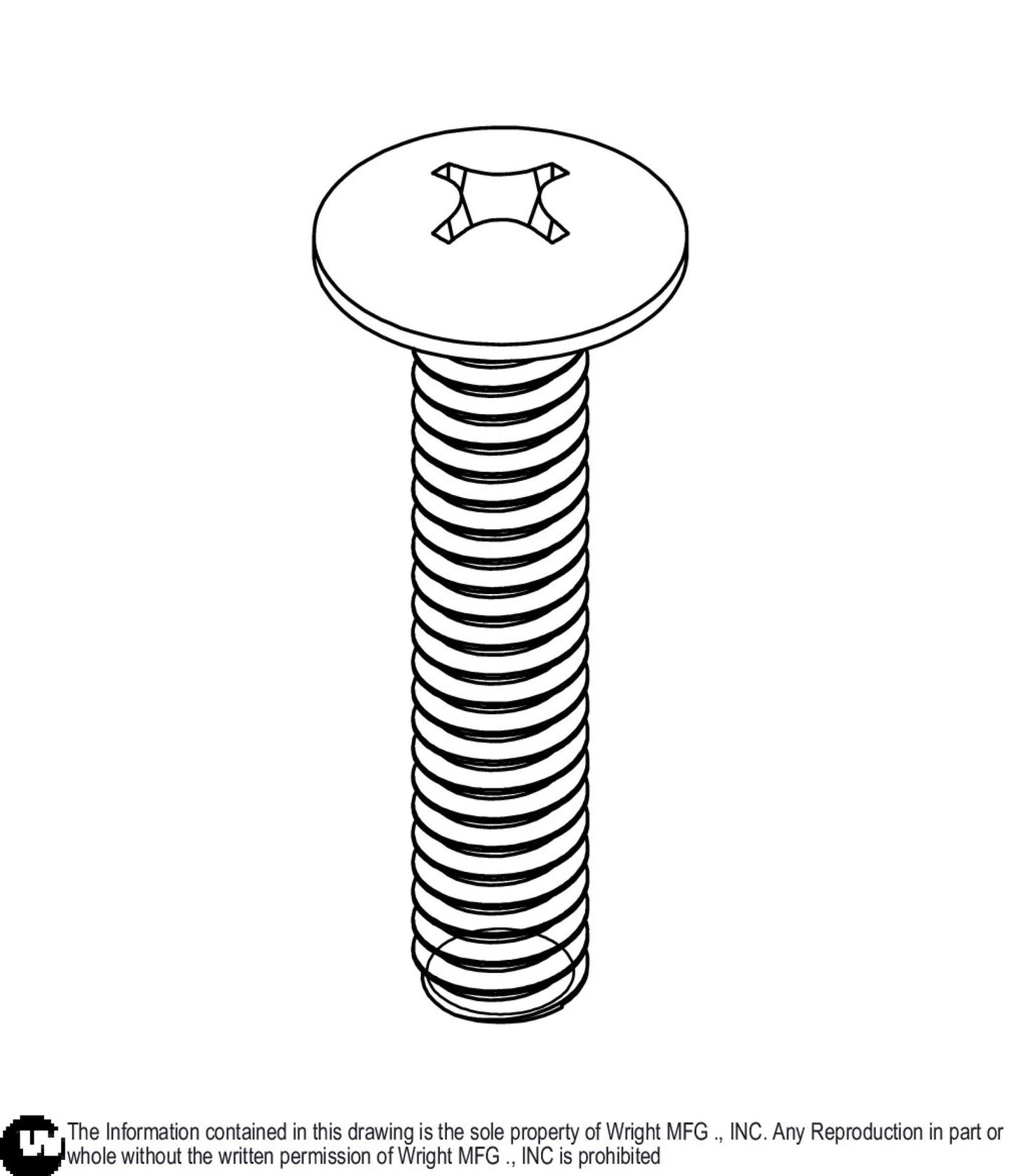 Pan Head Philips Screw 1/4-20 x 1 1/4 Z 11990031.