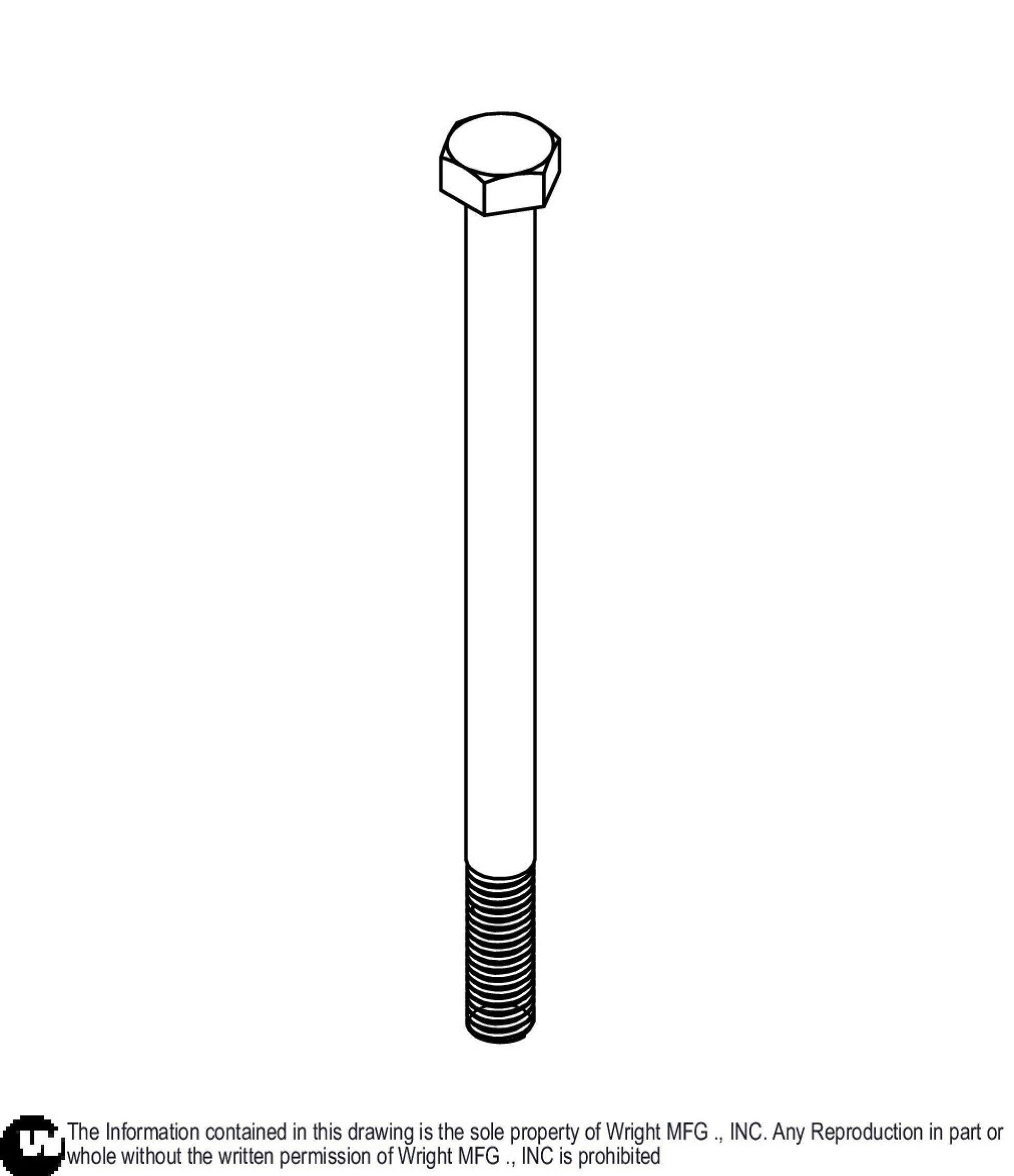 Hex Bolt 5/8-11 x 9 Z5-Stander 36/42 11990038.