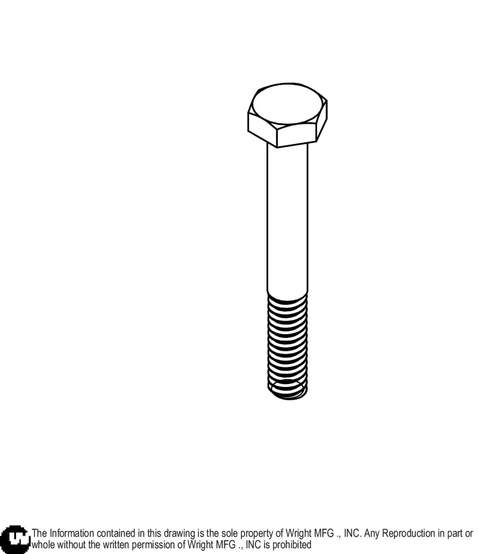 Hex Bolt 1/4-20 x 2 Z5 11990050.
