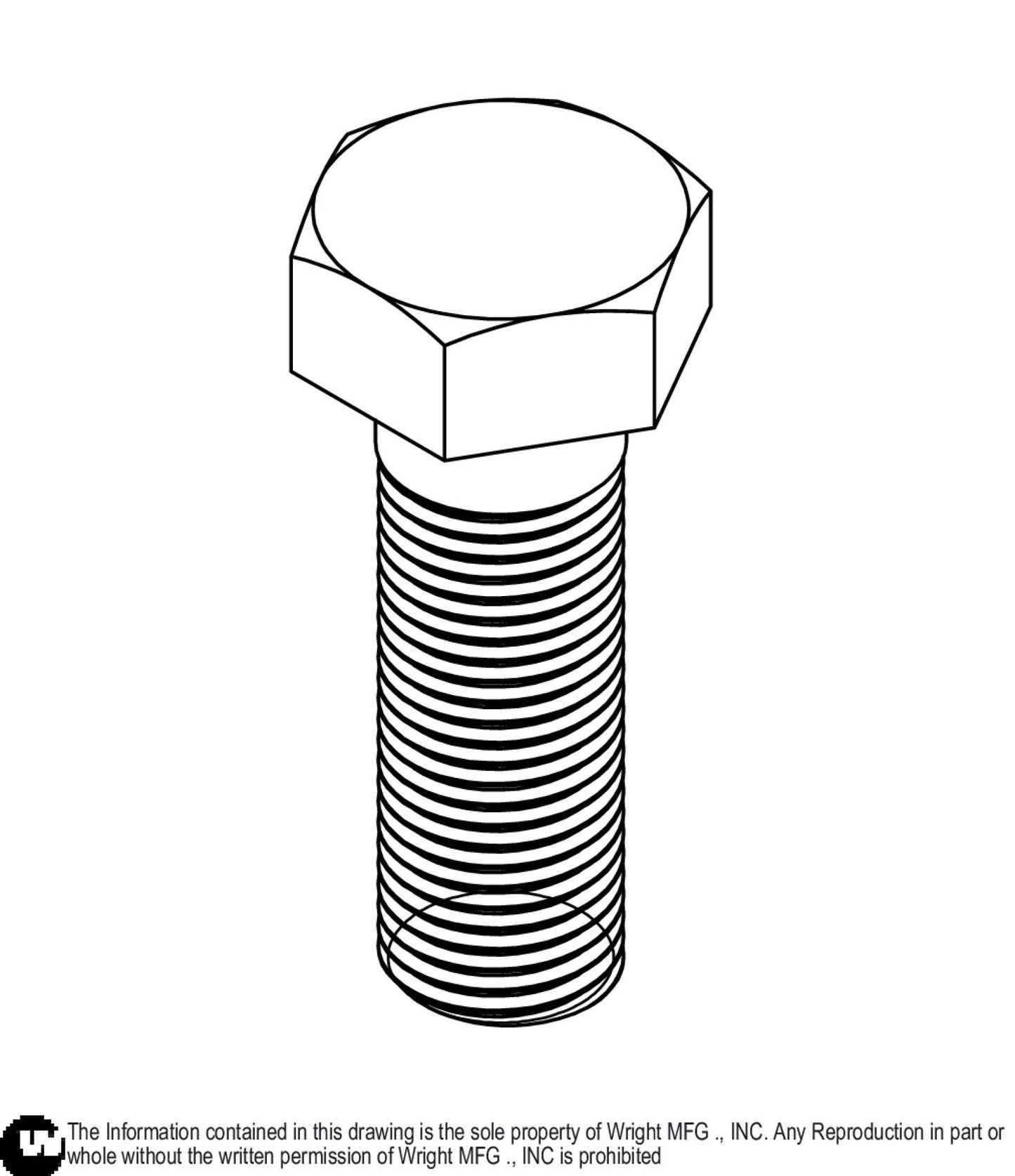 Hex Head Bolt 1/2-20x1/1/2 GR 5 Zinc 11990055.