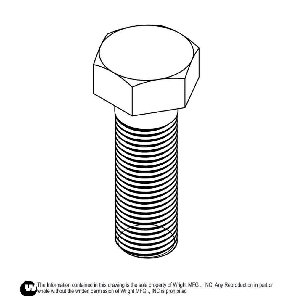 Hex Head Bolt 1/2-20x1/1/2 GR 5 Zinc 11990055
