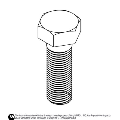 Hex Head Bolt 1/2-20x1/1/2 GR 5 Zinc 11990055
