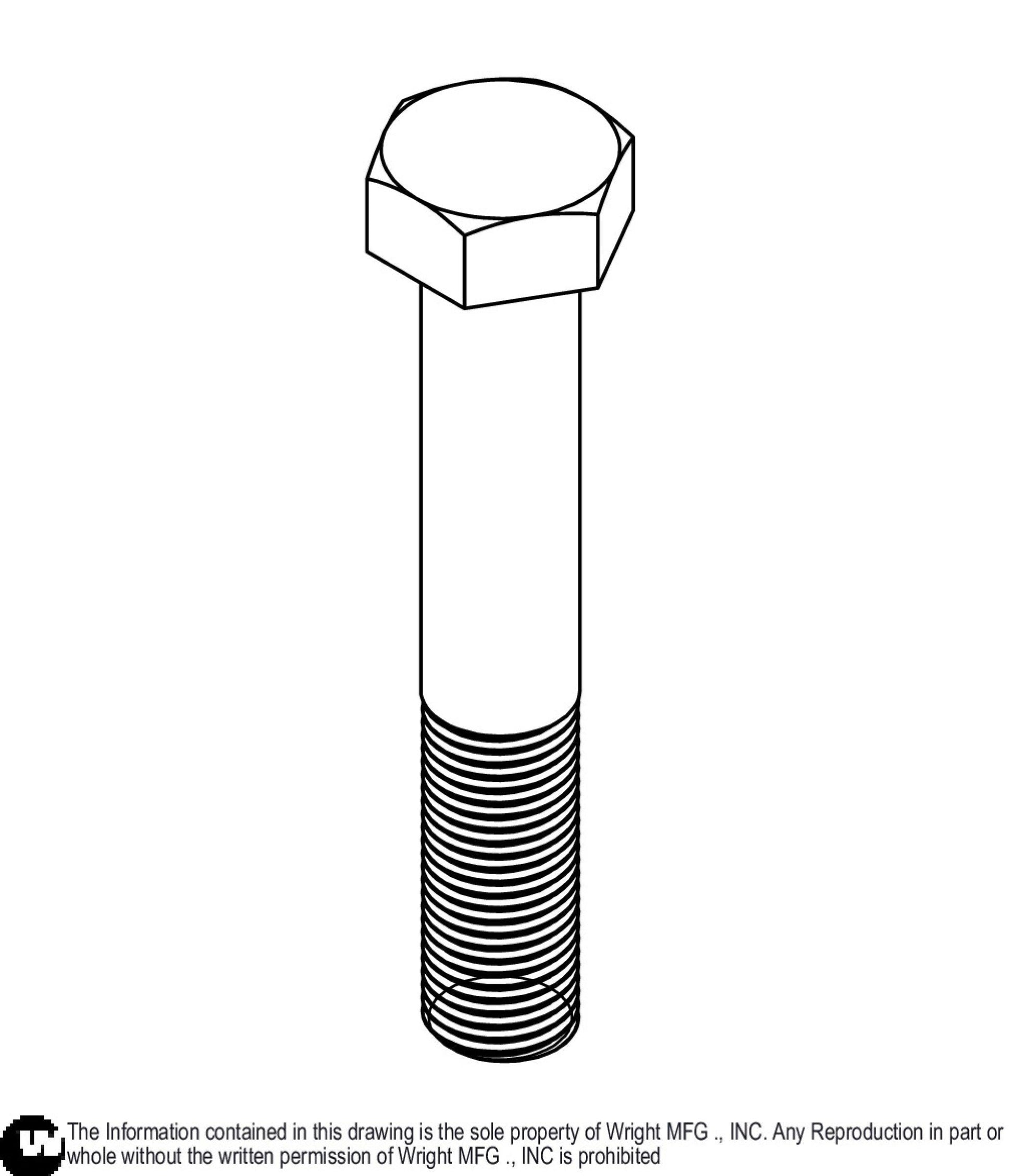 Hex Bolt 1/2-20 x 3 Z5 11990056.