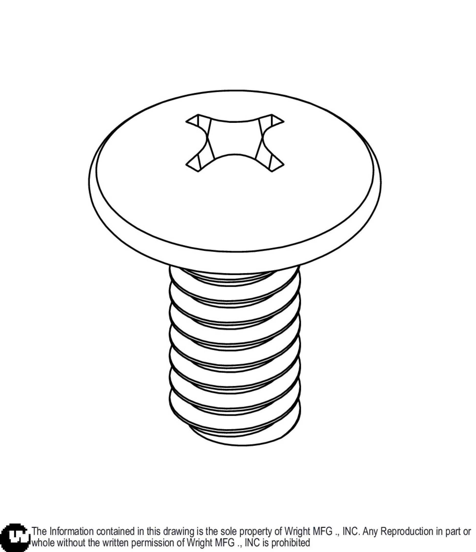 Truss Head Philips Screw 1/4-20 x 1/2 SS 11990063.