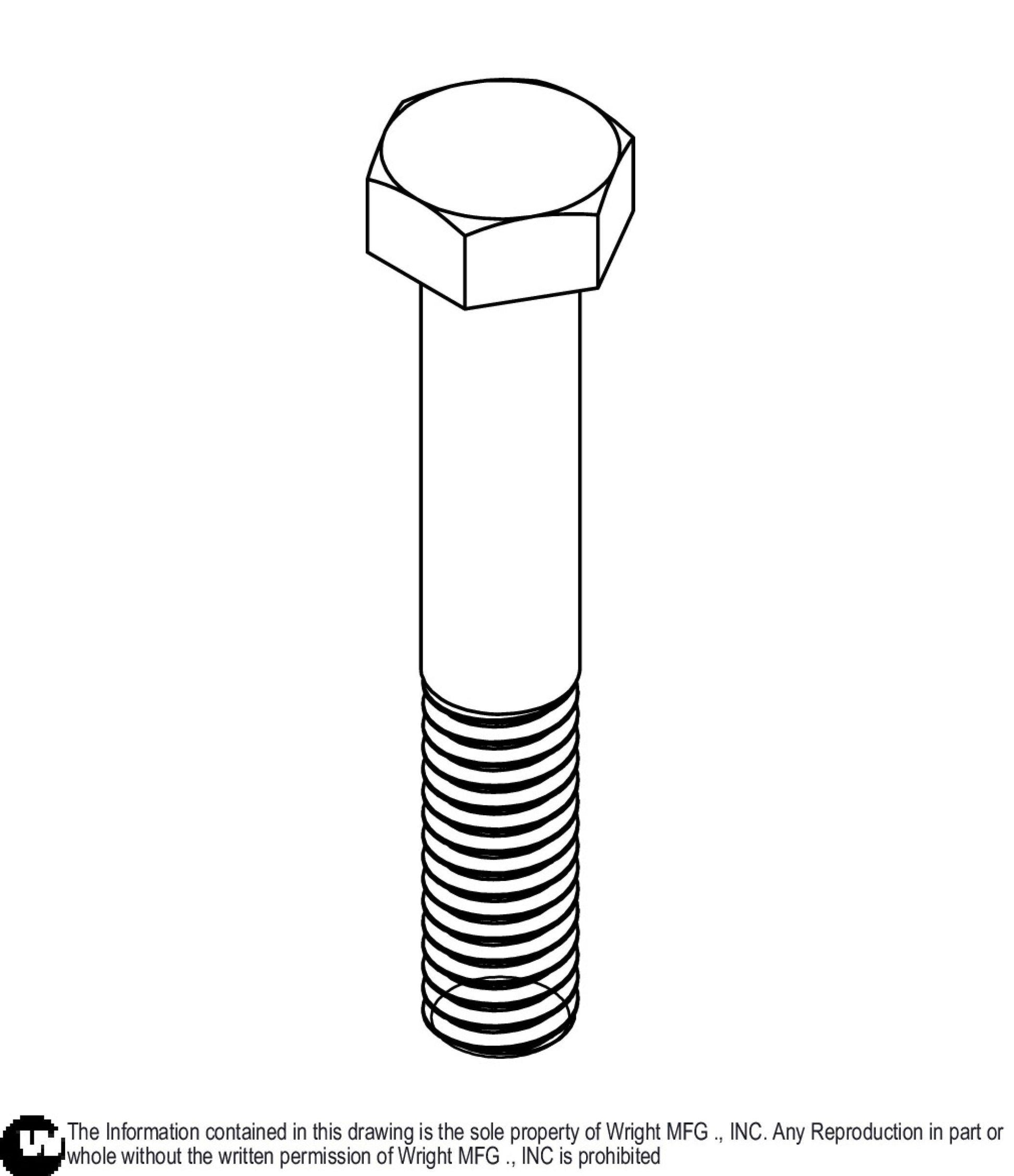 Hex Bolt 3/8-16 x 2 1/4 Z5 11990068.