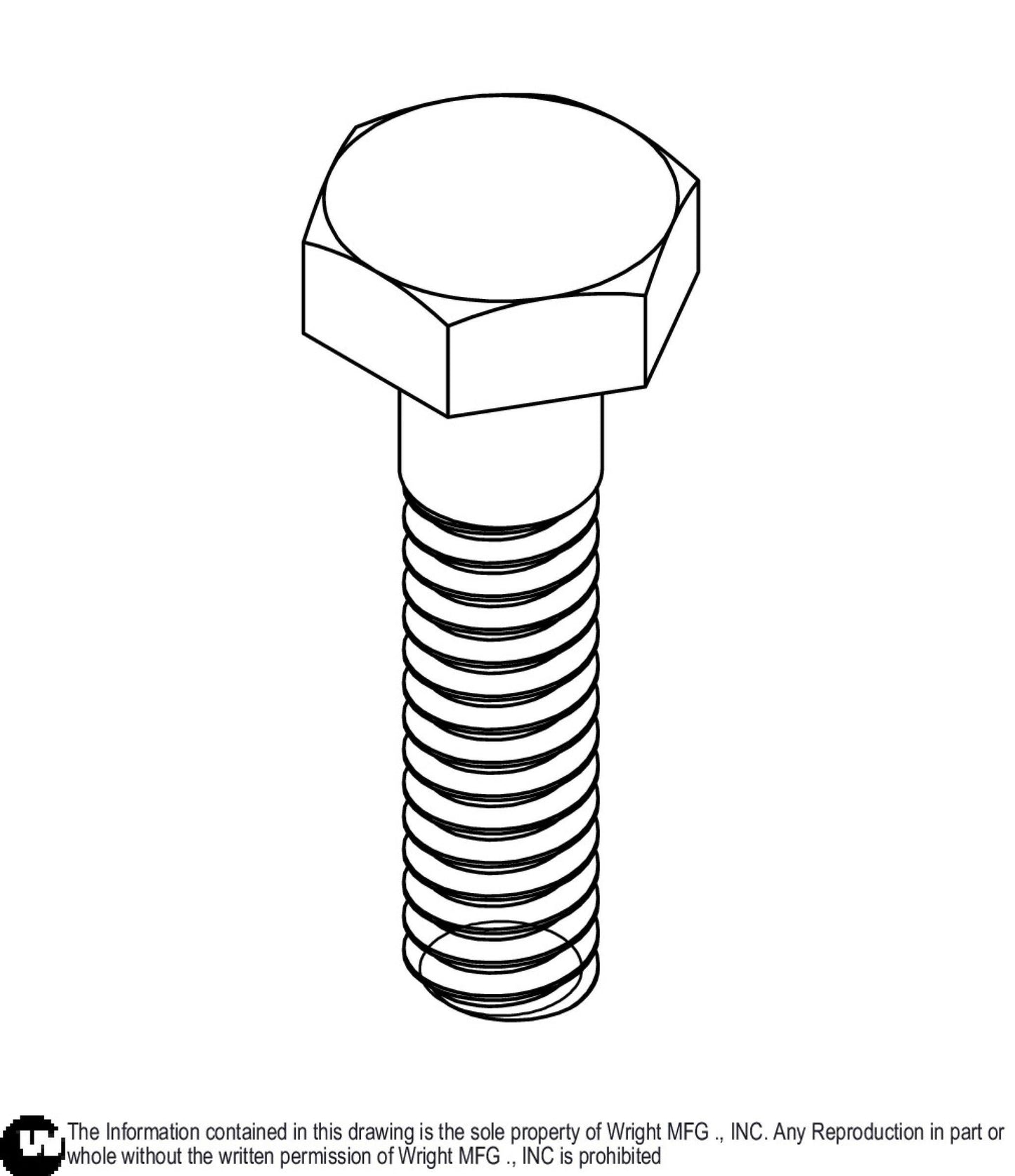 Hex Bolt 1/4-20 x 1 Z5 11990069.