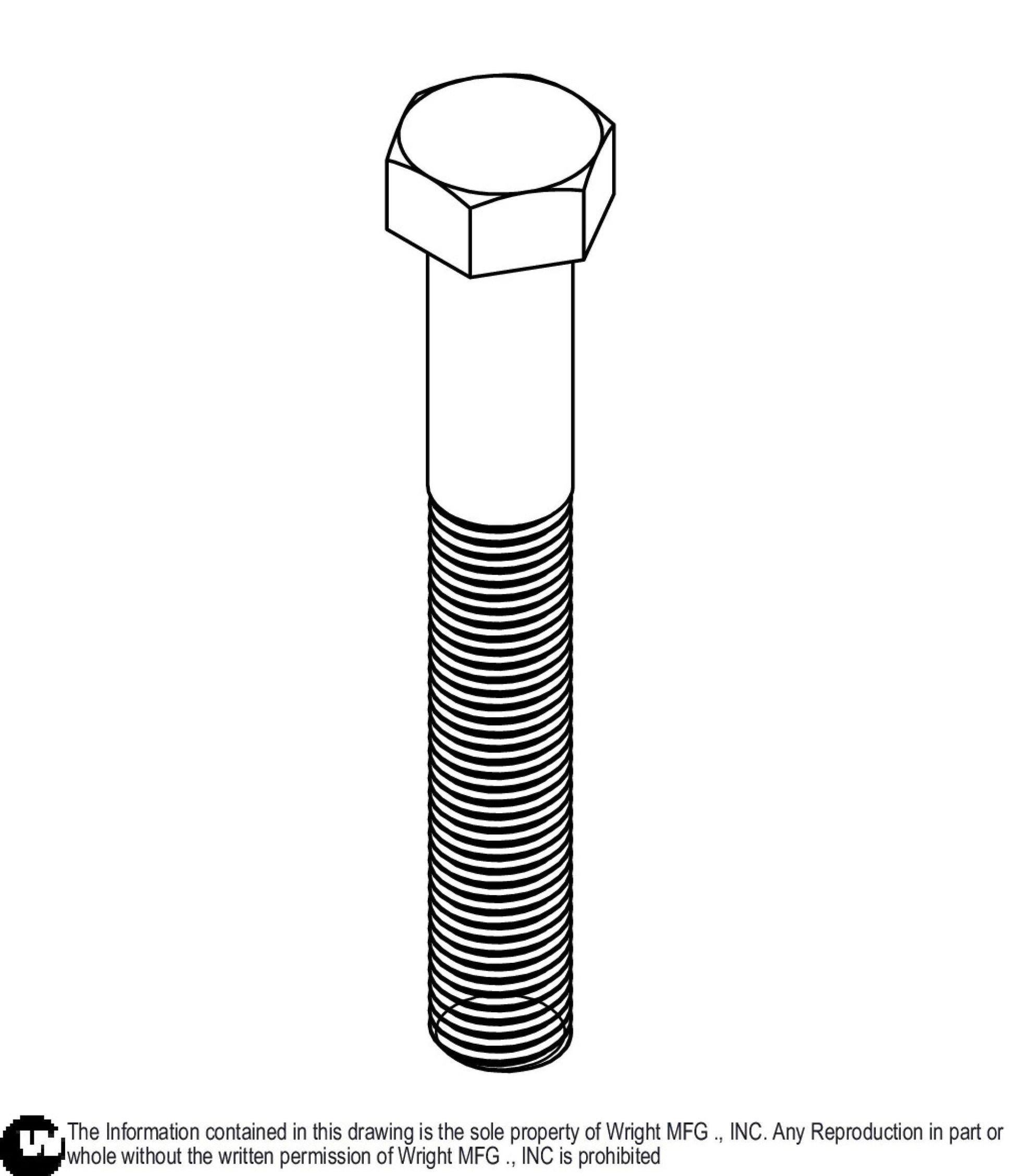 Hex Bolt 7/16-20 x 3 YZ8 11990078.