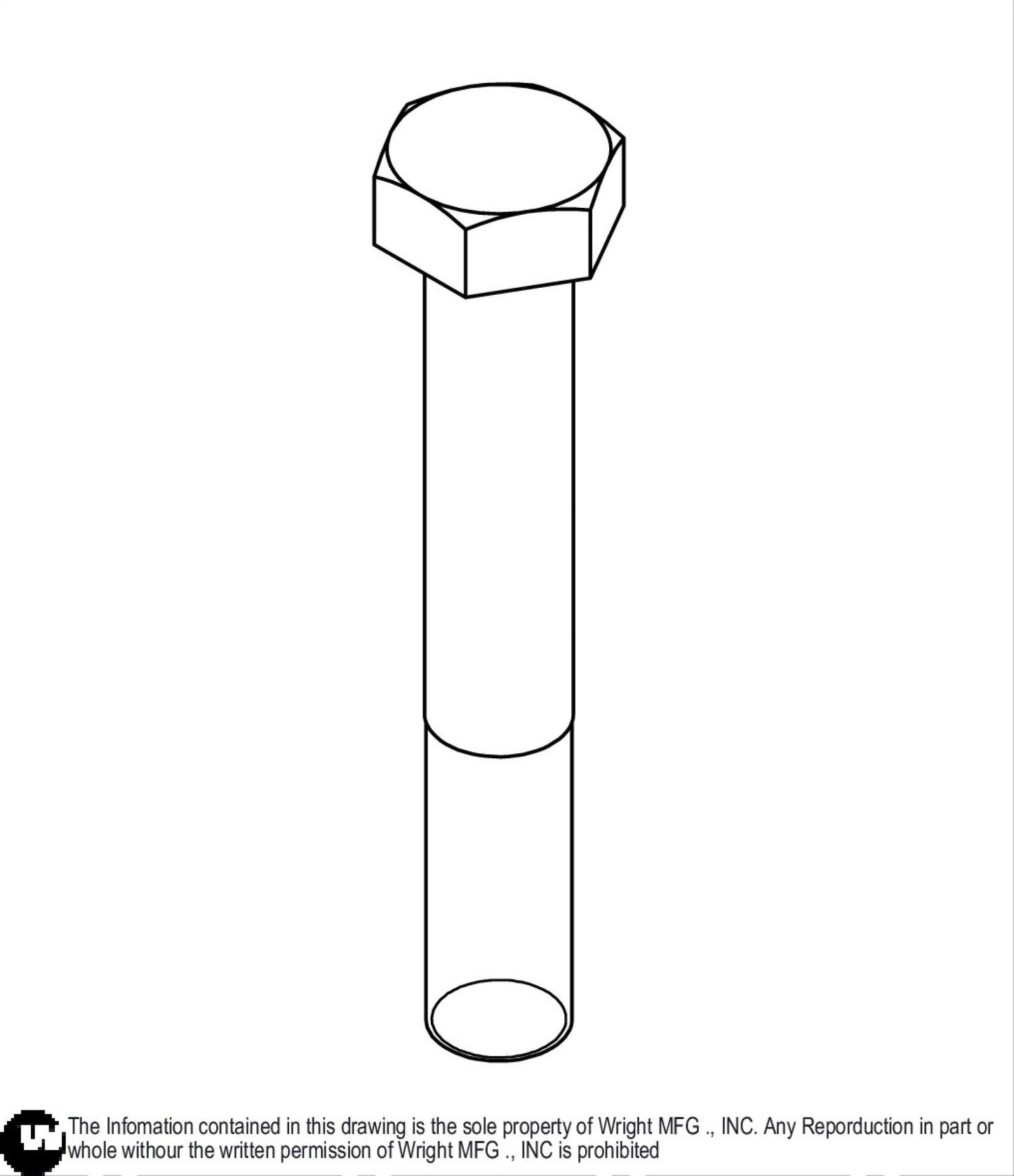 Hex Bolt 1/2-20 x 3 1/4 Z5 11990086.