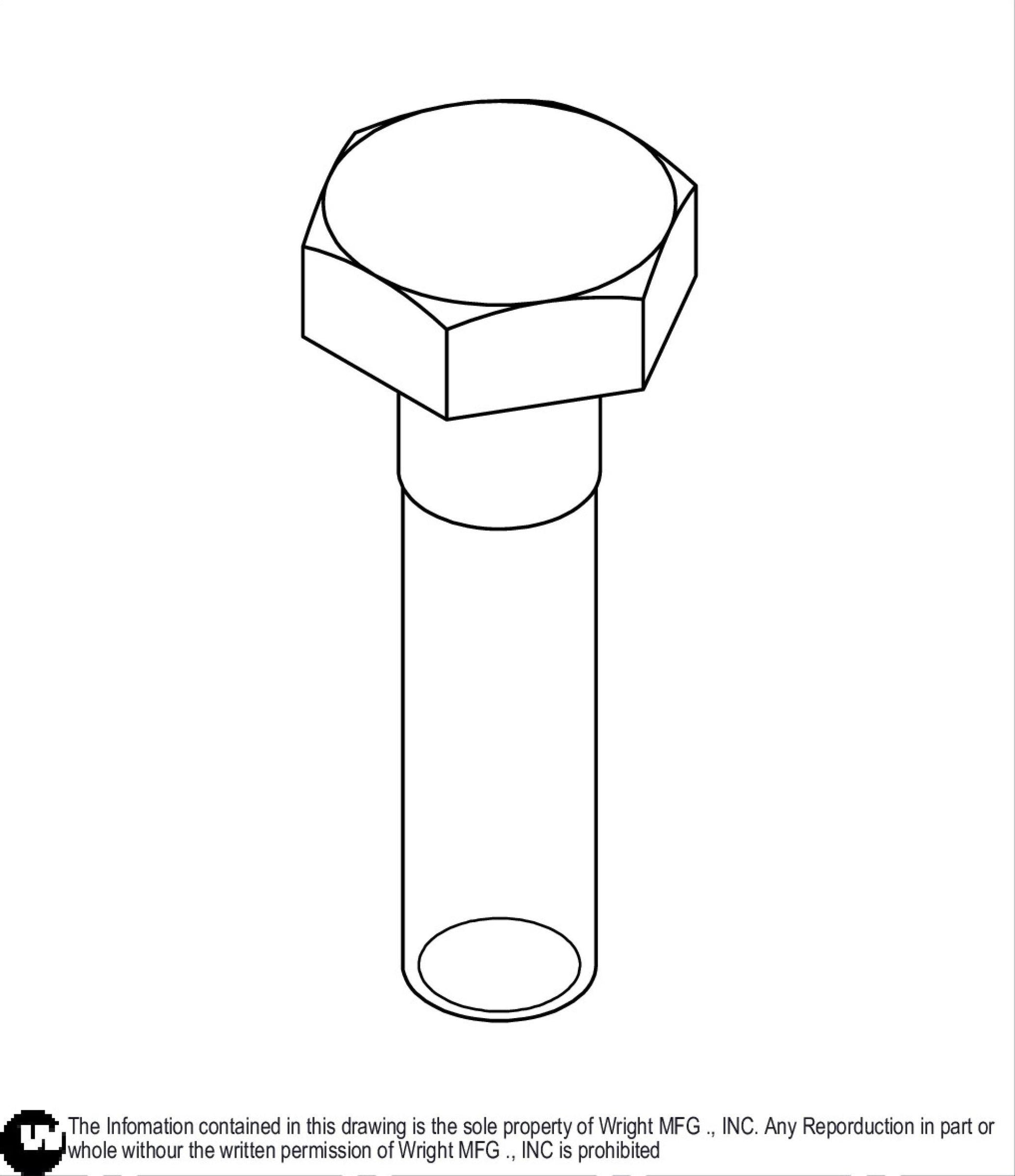 Hex Bolt 1/4-20 x 1 Z8 11990099.