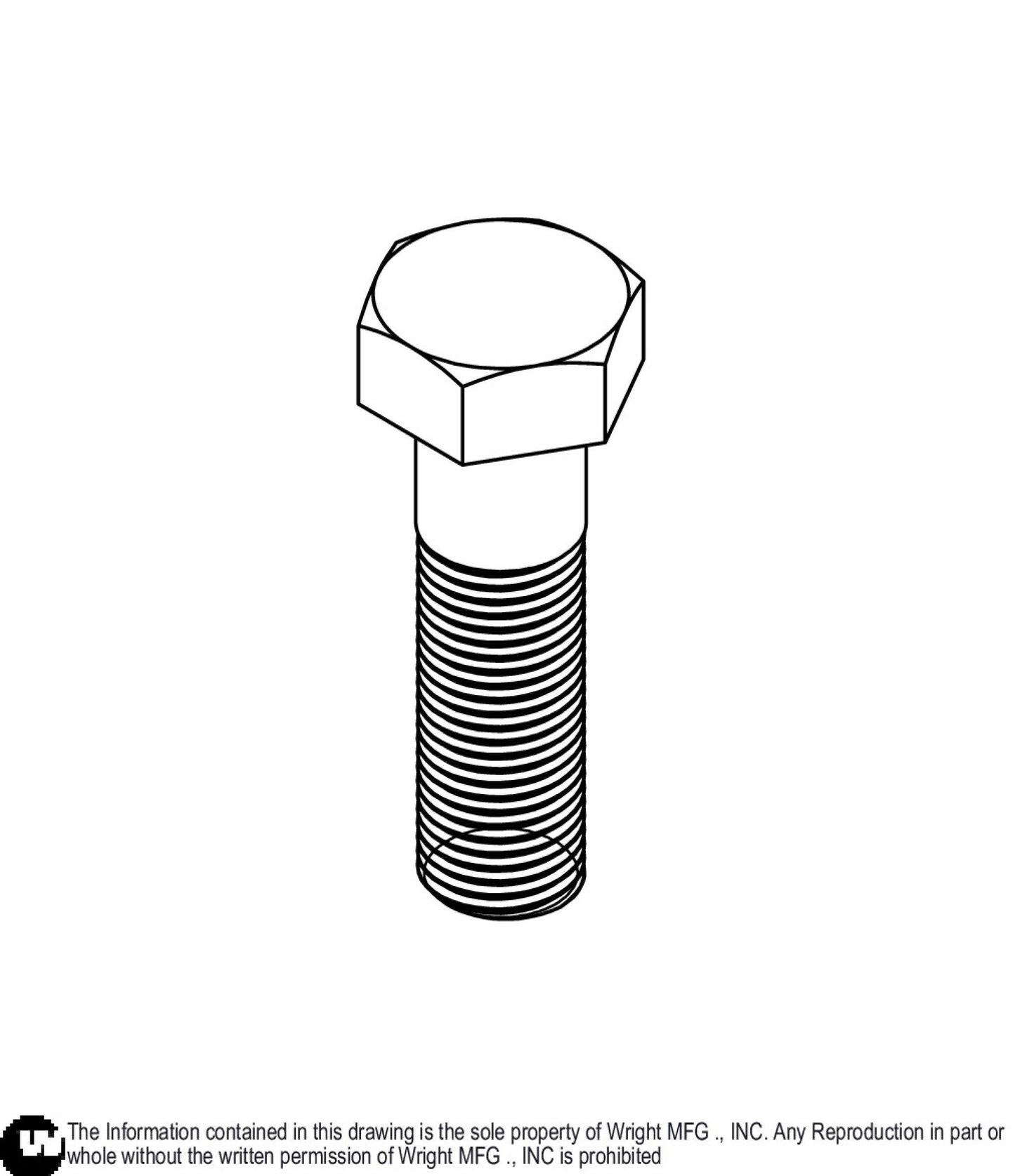 HCS Bolt 1/2 - 20 x 1.75 Z5 11990106.