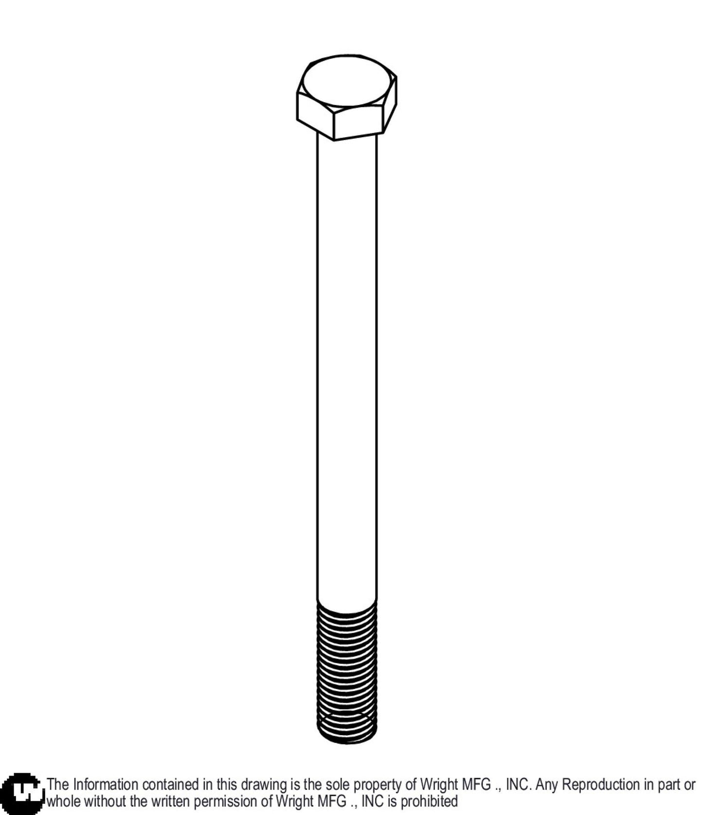 Hex Bolt 3/4 - 10 x 9.5 Z5 11990108.
