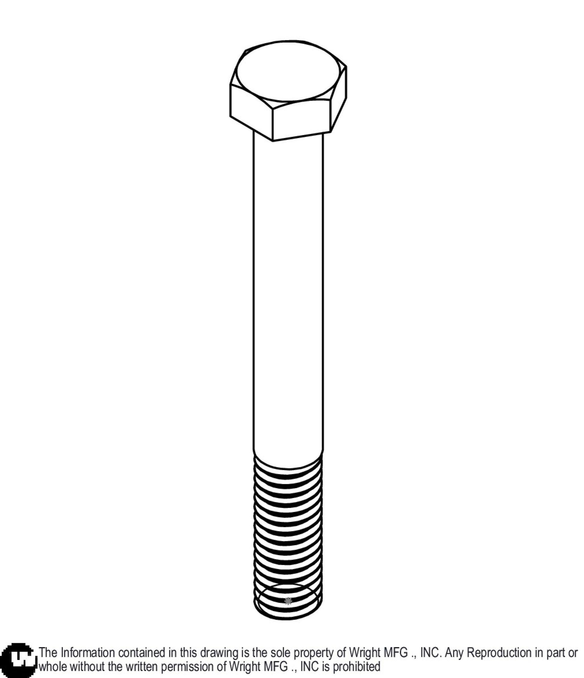 Hex Bolt 3/8-16 x 3 1/4 Z5 11990114.