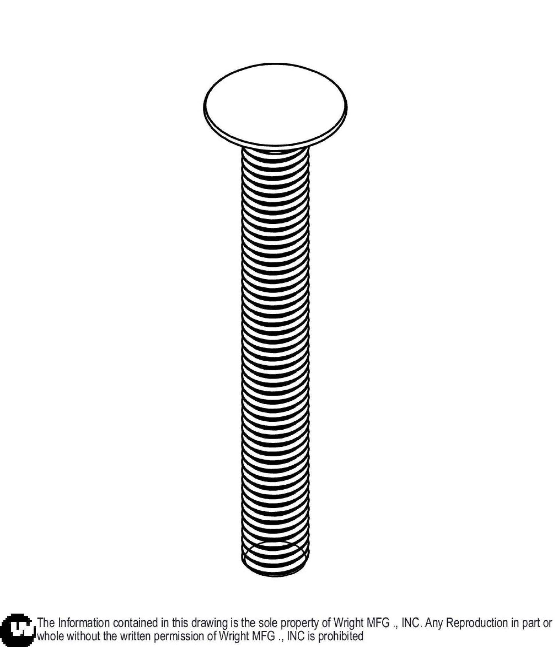 Carriage Bolt 1/2-13 x 4 Z5 11990130.