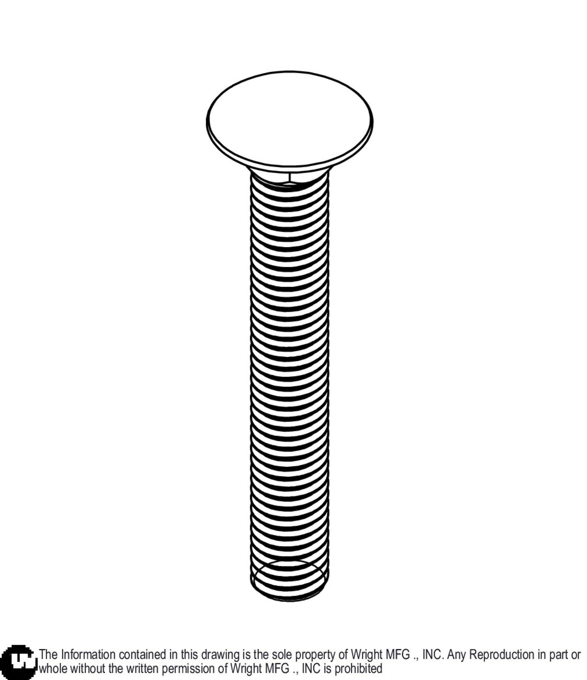 Carriage Bolt 1/2-13 x 3 1/2 Z5 11990134.