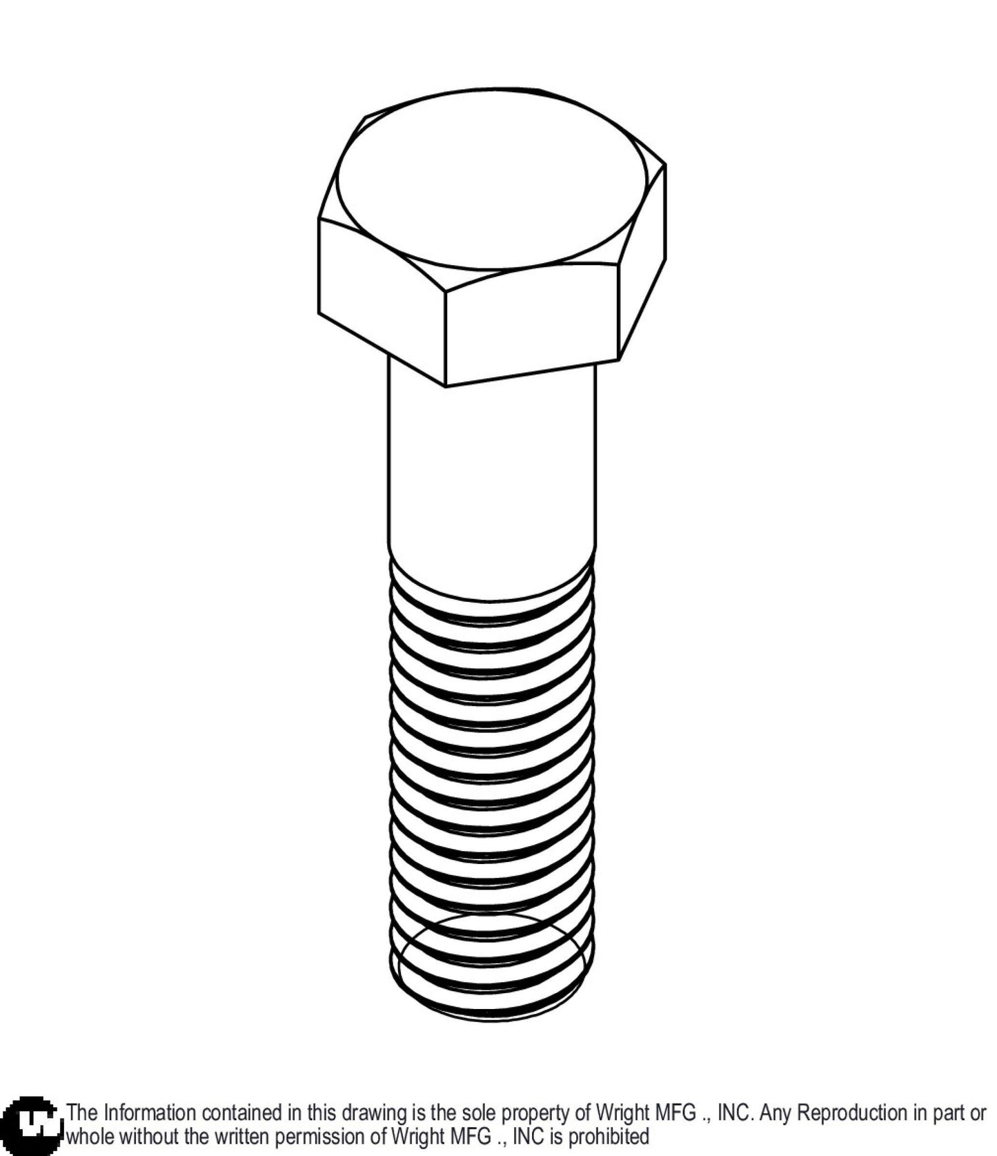 Hex Bolt 1/2-13 x 2 Z5 11990137.